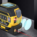 Optical lens design of the laser distance meter projecting a straight red laser beam for high-precision indoor measurements.
